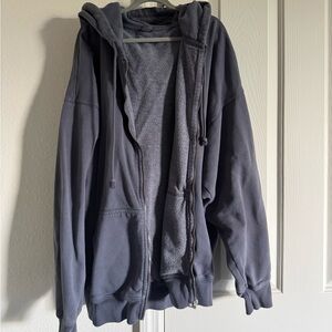 Brandy Melville oversized zip up hoodie
